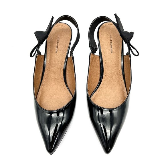 Anthropologie Black Slingback Heels - Picture 4 of 8